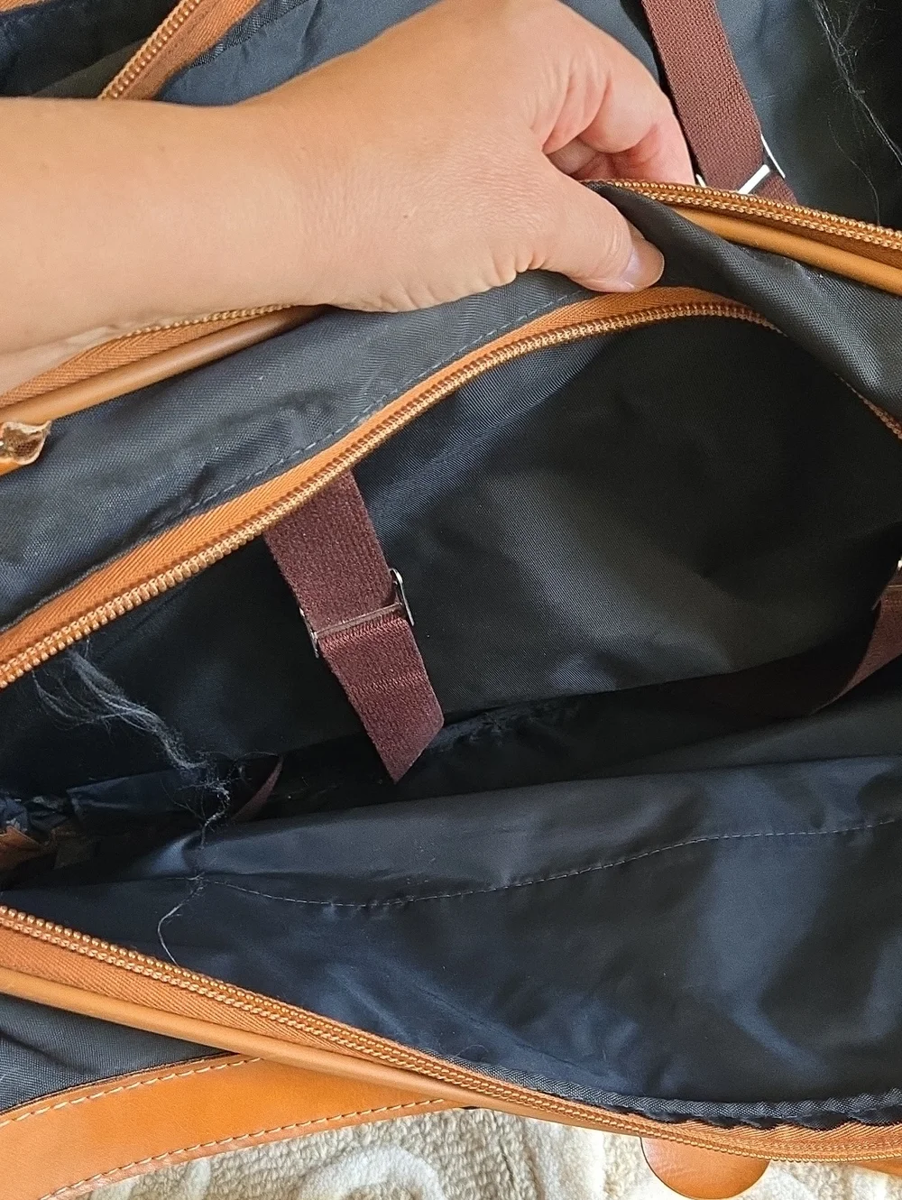 Hartmann Luggage Black Nylon Weekender Bag.